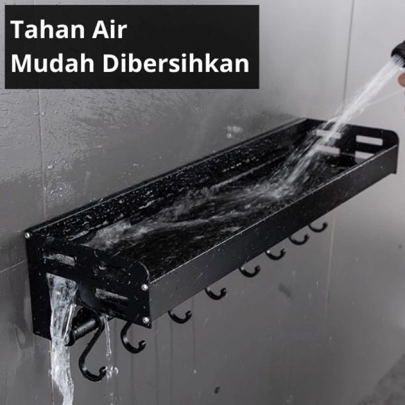 Rak dapur Rak bumbu gantung Rak penyimpanan bumbu Rak bumbu tempel dinding - Gambar 2