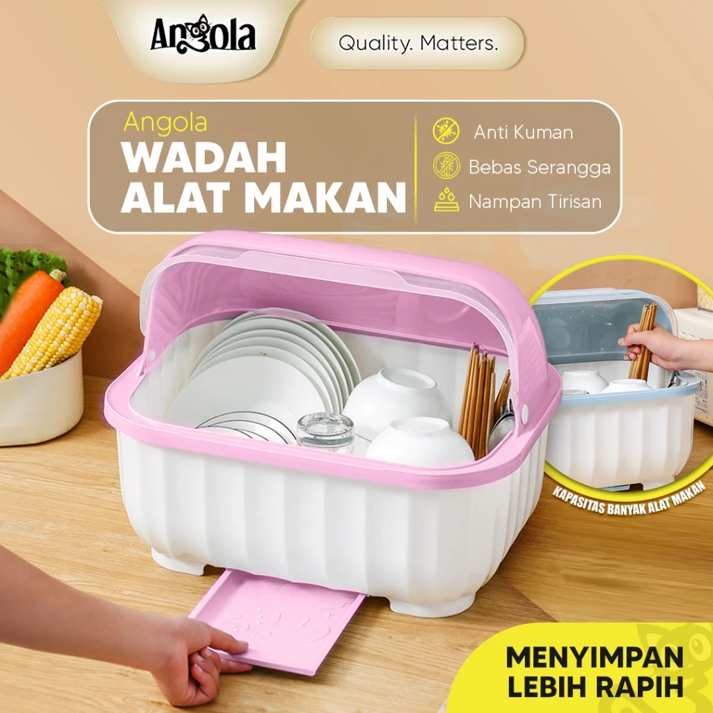 Rak Piring Tertutup Minimalis C29 Tempat Penyimpanan Alat Makan Mangkuk Sendok Sumpit Garpu