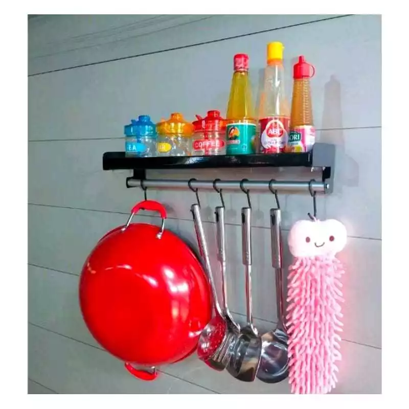 Rak dapur Rak bumbu gantung Rak penyimpanan bumbu Rak bumbu tempel dinding - Gambar 5