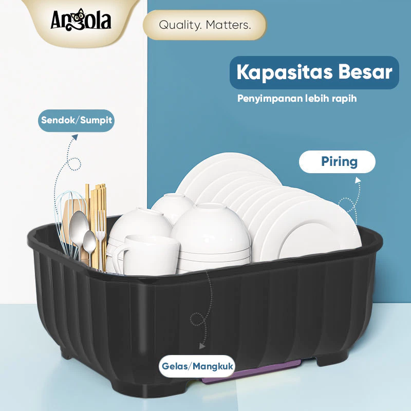 Rak Piring Tertutup Minimalis C29 Tempat Penyimpanan Alat Makan Mangkuk Sendok Sumpit Garpu - Gambar 4